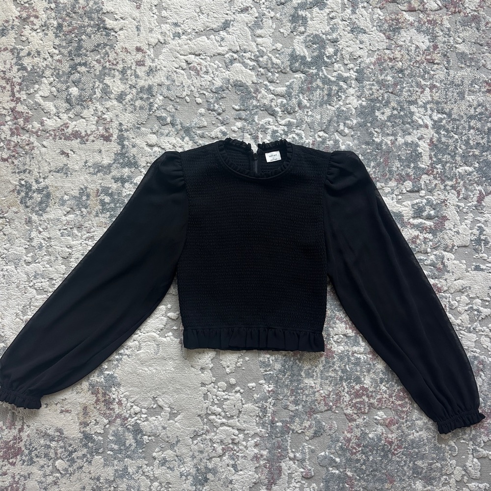 Wilfred Black Textured Blouse